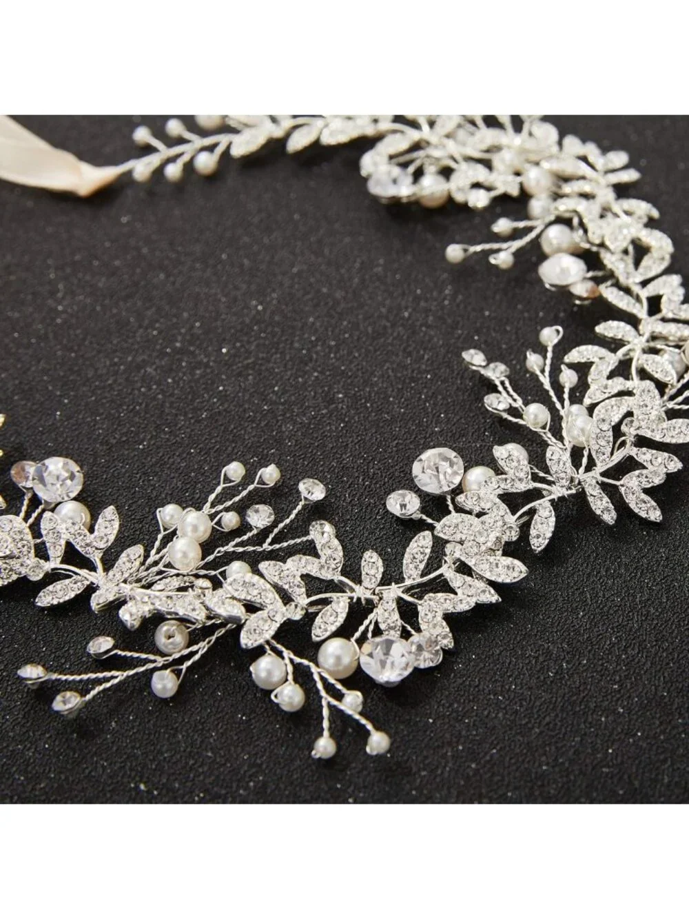 Elegant Silver Bridal Headband - Stunning Wedding Hair Accessory for Brides